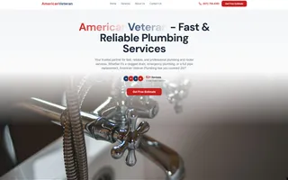 Professional contractor website - desktop view